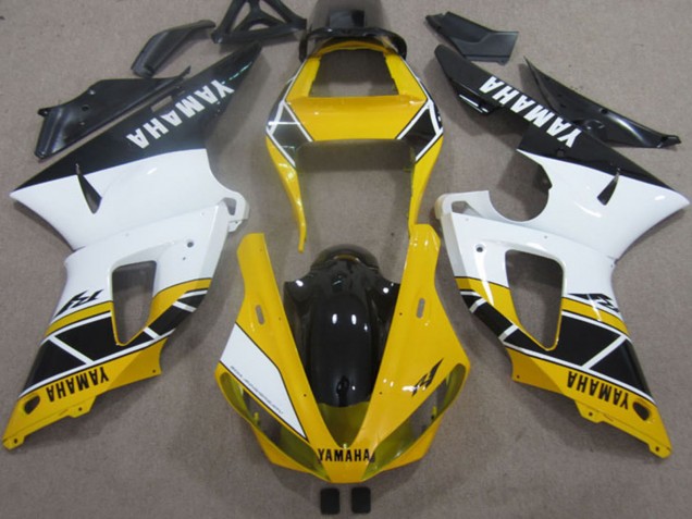 2000-2001 Yellow White Black Yamaha YZF R1 Motorcycle Fairings