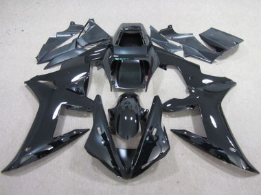 2002-2003 Glossy Black Plain Yamaha YZF R1 Motorcycle Fairings