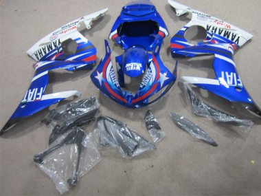 2002-2003 White Blue Red Motul Fiat Yamaha YZF R1 Motorcycle Fairings