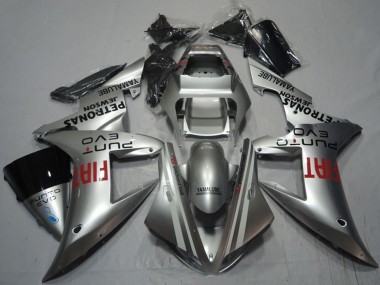 2002-2003 Silver Red Fiat Yamaha YZF R1 Motorcycle Fairings