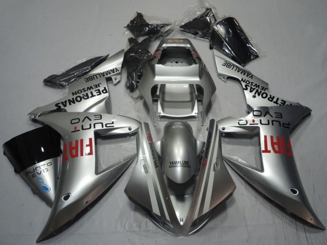 2002-2003 Silver Red Fiat Yamaha YZF R1 Motorcycle Fairings