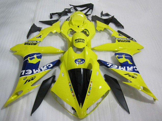 2004-2006 Yellow Blue Black White Camel Motul Yamaha YZF R1 Motorcycle Fairings