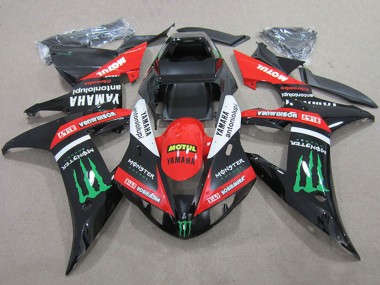 2004-2006 Red White Glossy Black Green Motul Monster Yamaha YZF R1 Motorcycle Fairings