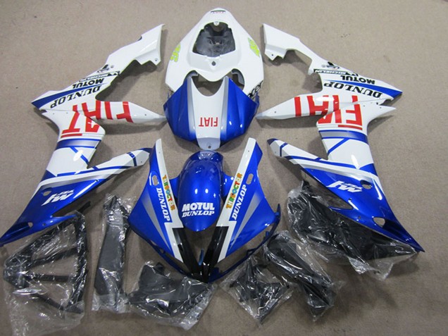 2004-2006 White Blue Motul Fiat Yamaha YZF R1 Motorcycle Fairings