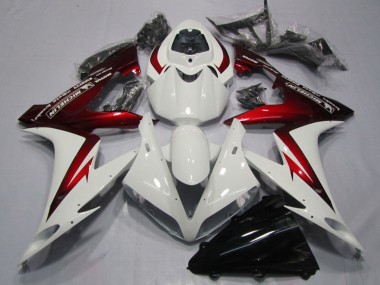 2004-2006 White Red Michelin Yamaha YZF R1 Motorcycle Fairings
