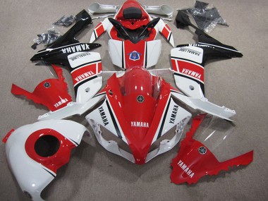 2007-2008 White Red Glossy Black Yamaha YZF R1 Motorcycle Fairing