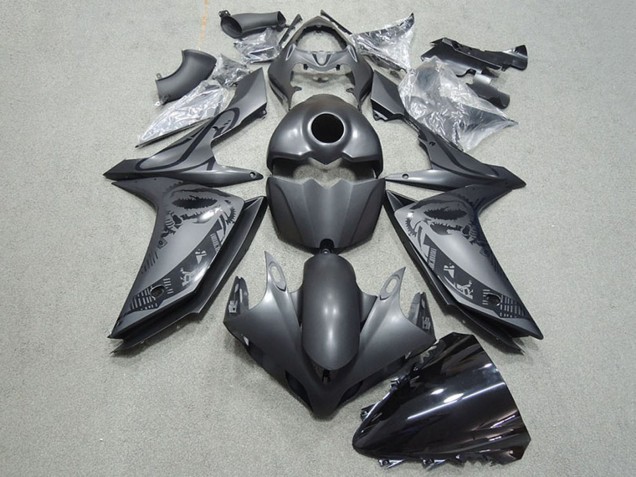 2007-2008 Matte Black Yamaha YZF R1 Motorcycle Fairings