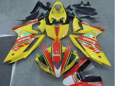 2007-2008 Yellow Red Black White Swan Yamaha YZF R1 Motorcycle Fairings