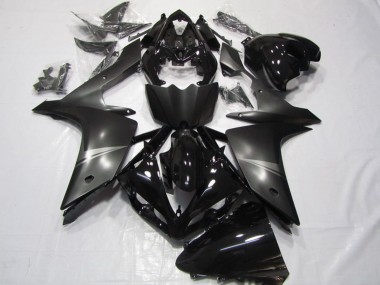 2007-2008 Glossy Black Matte Black Yamaha YZF R1 Motorcycle Fairing