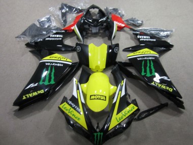 2007-2008 Red Yellow Black Green Monster Motul Leovince Yamaha YZF R1 Motorcycle Fairings
