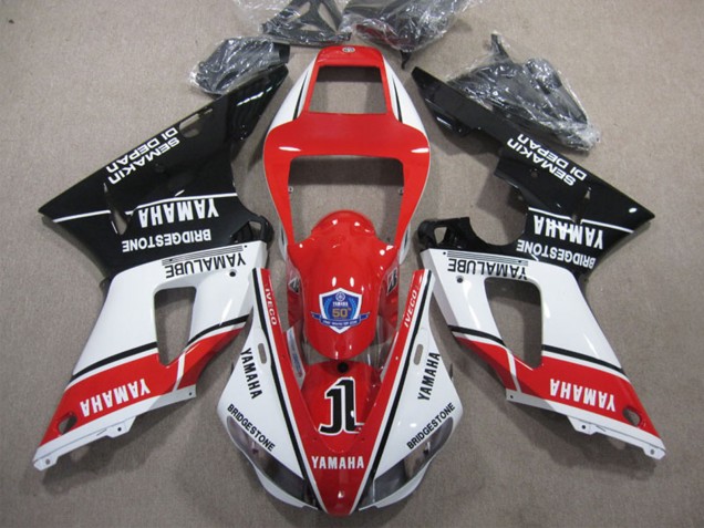 2009-2011 White Red Black Bridgestone Yamalube Semakin Didepan Yamaha YZF R1 Motorcycle Fairings