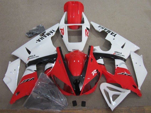 2009-2011 White Red Black Yamaha YZF R1 Motorcycle Fairing