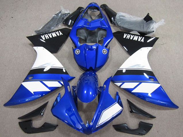 2009-2011 Blue White Black Yamaha YZF R1 Motorcycle Fairings