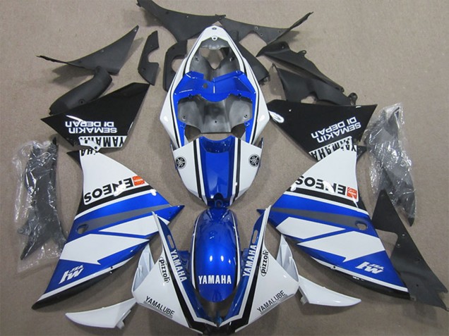 2009-2011 White Blue Black ENEOS Yamalube M1 Semakin Didepan Yamaha YZF R1 Motorcycle Fairings