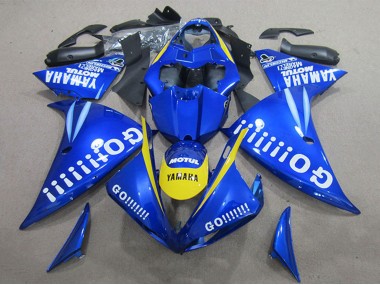 2009-2011 Blue Yellow White Go Yamaha YZF R1 Motorcycle Fairings