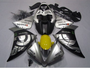 2012-2014 Silver Black IVECO Yamalube ENEOS Monster Yamaha YZF R1 Motorcycle Fairings