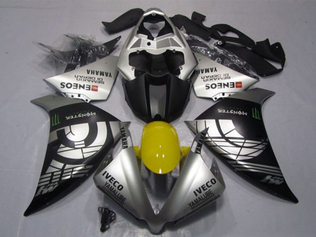 2012-2014 Silver Black IVECO Yamalube ENEOS Monster Yamaha YZF R1 Motorcycle Fairings