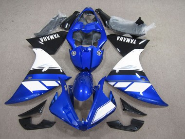 2012-2014 Blue White Glossy Black Yamaha YZF R1 Motorcycle Fairing