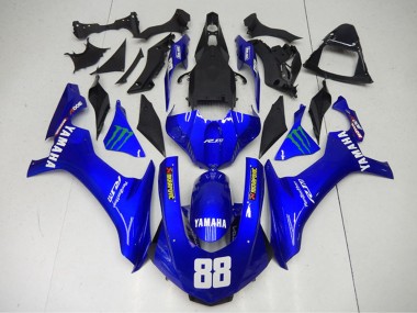 2015-2019 Blue Green Monster Akropovic Yamaha YZF R1 Motorcycle Fairings
