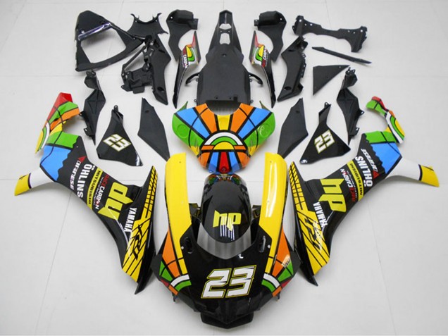 2015-2019 Yellow Red Blue Green HP Color Wheel 23 Yamaha YZF R1 Motorcycle Fairings