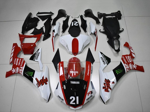 2015-2019 White Red Glossy Black Green Monster Motul YSP Yamaha YZF R1 Motorcycle Fairings
