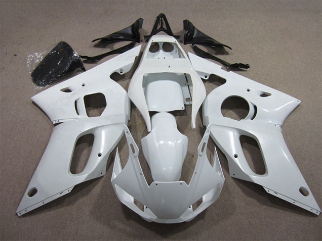 1998-2002 White Yamaha YZF R6 Motorcycle Fairings
