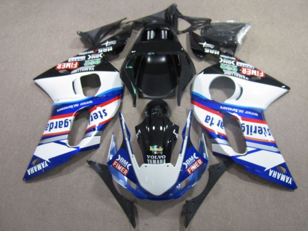 1998-2002 White Blue Red Black Vilvo Fimer Sterilgarda Yamaha YZF R6 Motorcycle Fairings