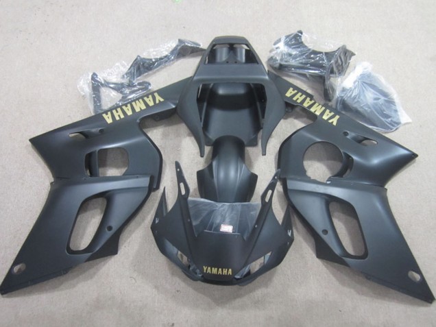 1998-2002 Matte Black Yellow Decal Yamaha YZF R6 Motorcycle Fairings