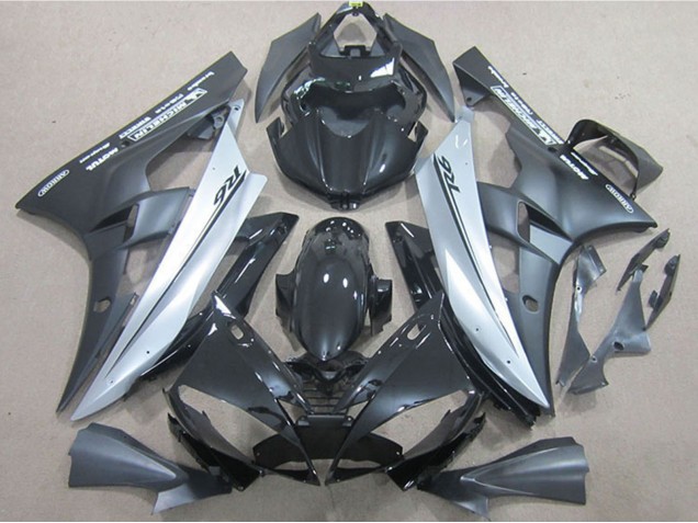 2006-2007 Glossy Black Matte Black Silver Yamaha YZF R6 Motorcycle Fairings