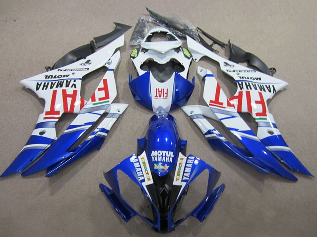 2008-2016 White Blue Red Fiat Motul Michelin 46 Yamaha YZF R6 Motorcycle Fairings