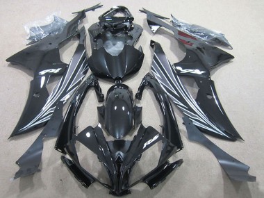 2008-2016 Glossy Black White Stripe Yamaha YZF R6 Motorcycle Fairings