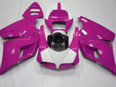 Aftermarket 1993-2005 Gloss Pink & White Ducati 996 748 916 998 Motorcycle Fairings