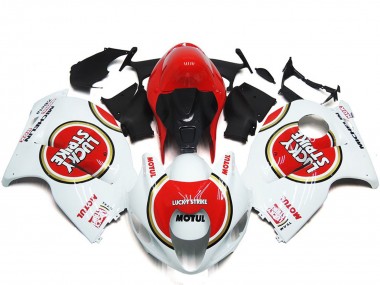 Aftermarket 1997-2007 Red Lucky Strike Style Suzuki GSXR 1300 Motorcycle Fairings