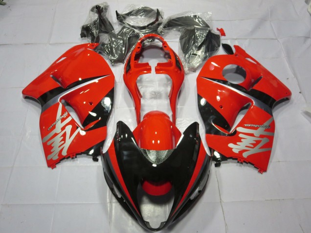 Aftermarket 1997-2007 Red and Black Silver Decal Suzuki GSXR 1300 Motorcycle Fairings