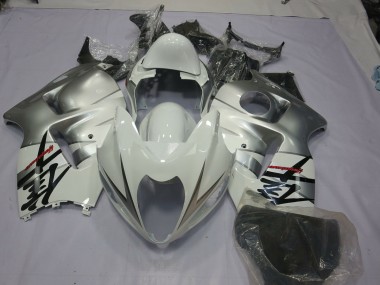 Aftermarket 1997-2007 Silver White Suzuki GSXR 1300 Motorcycle Fairings