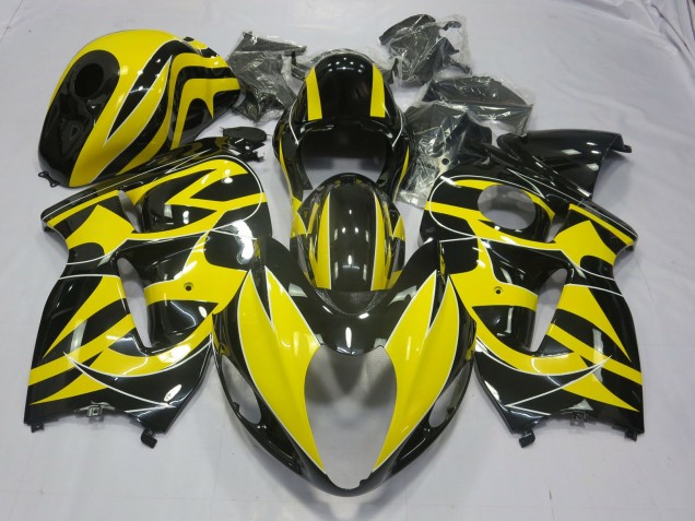 Aftermarket 1997-2007 Yellow and Black Suzuki GSXR 1300 Motorcycle Fairings Aftermarket 1997-2007 Yellow and Black Suzuki GSXR 1300 Motorcycle Fairings