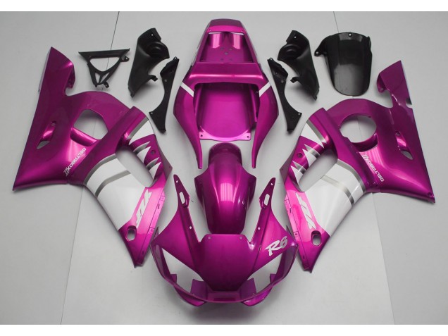 Aftermarket 1998-2002 Pink & White Yamaha R6 Motorcycle Fairings Aftermarket 1998-2002 Pink & White Yamaha R6 Motorcycle Fairings