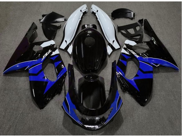 Aftermarket 1998-2007 Gloss Black Blue and White Yamaha YZF600 Motorcycle Fairings Aftermarket 1998-2007 Gloss Black Blue and White Yamaha YZF600 Motorcycle Fairings