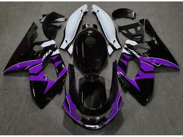 Aftermarket 1998-2007 Gloss Black Purple and White Yamaha YZF600 Motorcycle Fairings Aftermarket 1998-2007 Gloss Black Purple and White Yamaha YZF600 Motorcycle Fairings