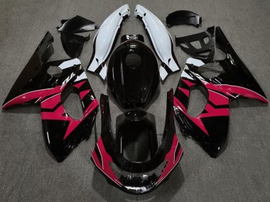 Aftermarket 1998-2007 Gloss Black Red and White Yamaha YZF600 Motorcycle Fairings