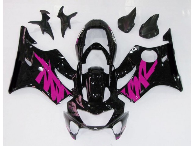 Aftermarket 1999-2000 Gloss Black & Pink Honda CBR600 F4 Motorcycle Fairings Aftermarket 1999-2000 Gloss Black & Pink Honda CBR600 F4 Motorcycle Fairings