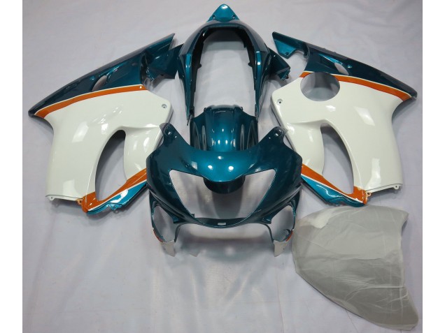 Aftermarket 1999-2000 Light Blue and Orange Honda CBR600 F4 Motorcycle Fairings Aftermarket 1999-2000 Light Blue and Orange Honda CBR600 F4 Motorcycle Fairings