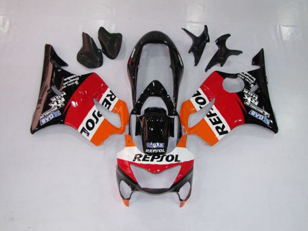 Aftermarket 1999-2000 Repsol Red Orange and Black Honda CBR600 F4 Motorcycle Fairings Aftermarket 1999-2000 Repsol Red Orange and Black Honda CBR600 F4 Motorcycle Fairings