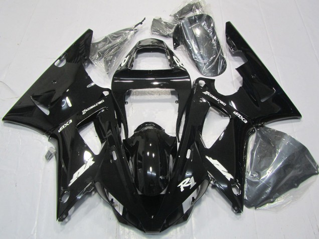 Aftermarket 2000-2001 Gloss Black Yamaha R1 Motorcycle Fairings