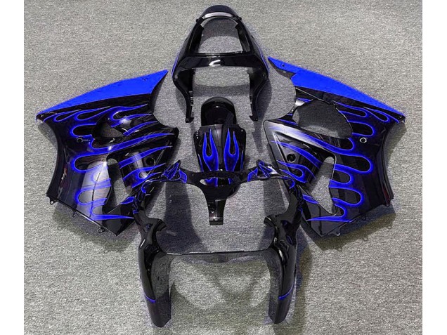 Aftermarket 2000-2002 Gloss Black & Blue Flame Kawasaki ZX6R Motorcycle Fairings Aftermarket 2000-2002 Gloss Black & Blue Flame Kawasaki ZX6R Motorcycle Fairings