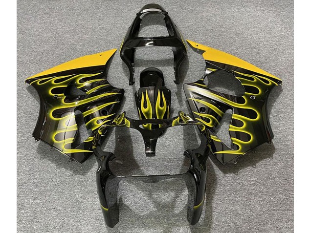 Aftermarket 2000-2002 Gloss Black & Yellow Flame Kawasaki ZX6R Motorcycle Fairings Aftermarket 2000-2002 Gloss Black & Yellow Flame Kawasaki ZX6R Motorcycle Fairings