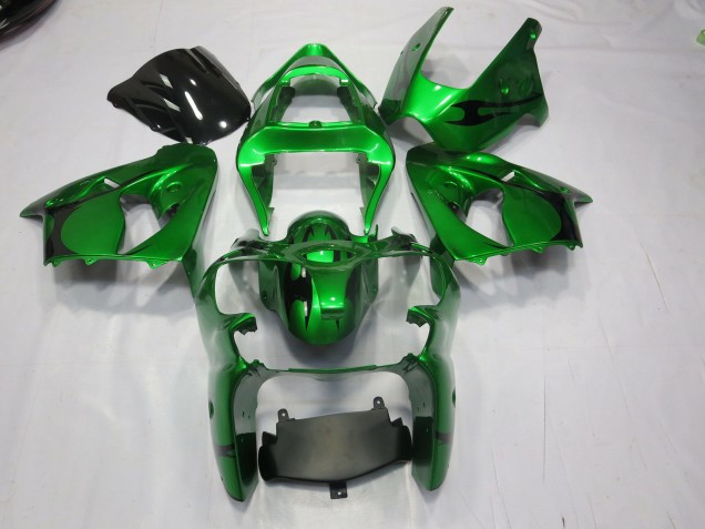 Aftermarket 2000-2002 Green Kawasaki ZX6R Motorcycle Fairings Aftermarket 2000-2002 Green Kawasaki ZX6R Motorcycle Fairings