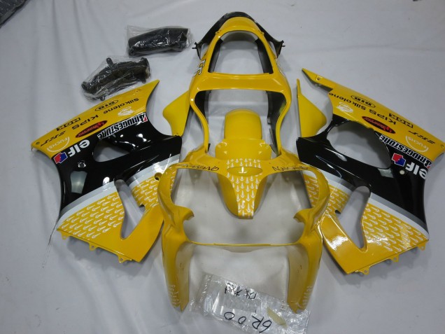 Aftermarket 2000-2002 Yellow Elf Kawasaki ZX6R Motorcycle Fairings Aftermarket 2000-2002 Yellow Elf Kawasaki ZX6R Motorcycle Fairings