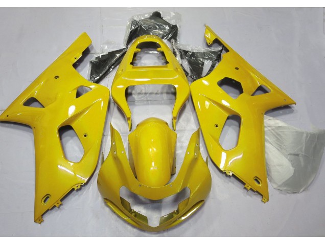 Aftermarket 2001-2003 Bright Yellow Suzuki GSXR 600-750 Motorcycle Fairings