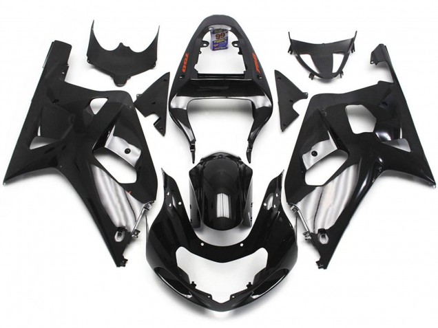 Aftermarket 2001-2003 Gloss Black W Red Decal Suzuki GSXR 600-750 Motorcycle Fairings Aftermarket 2001-2003 Gloss Black W Red Decal Suzuki GSXR 600-750 Motorcycle Fairings